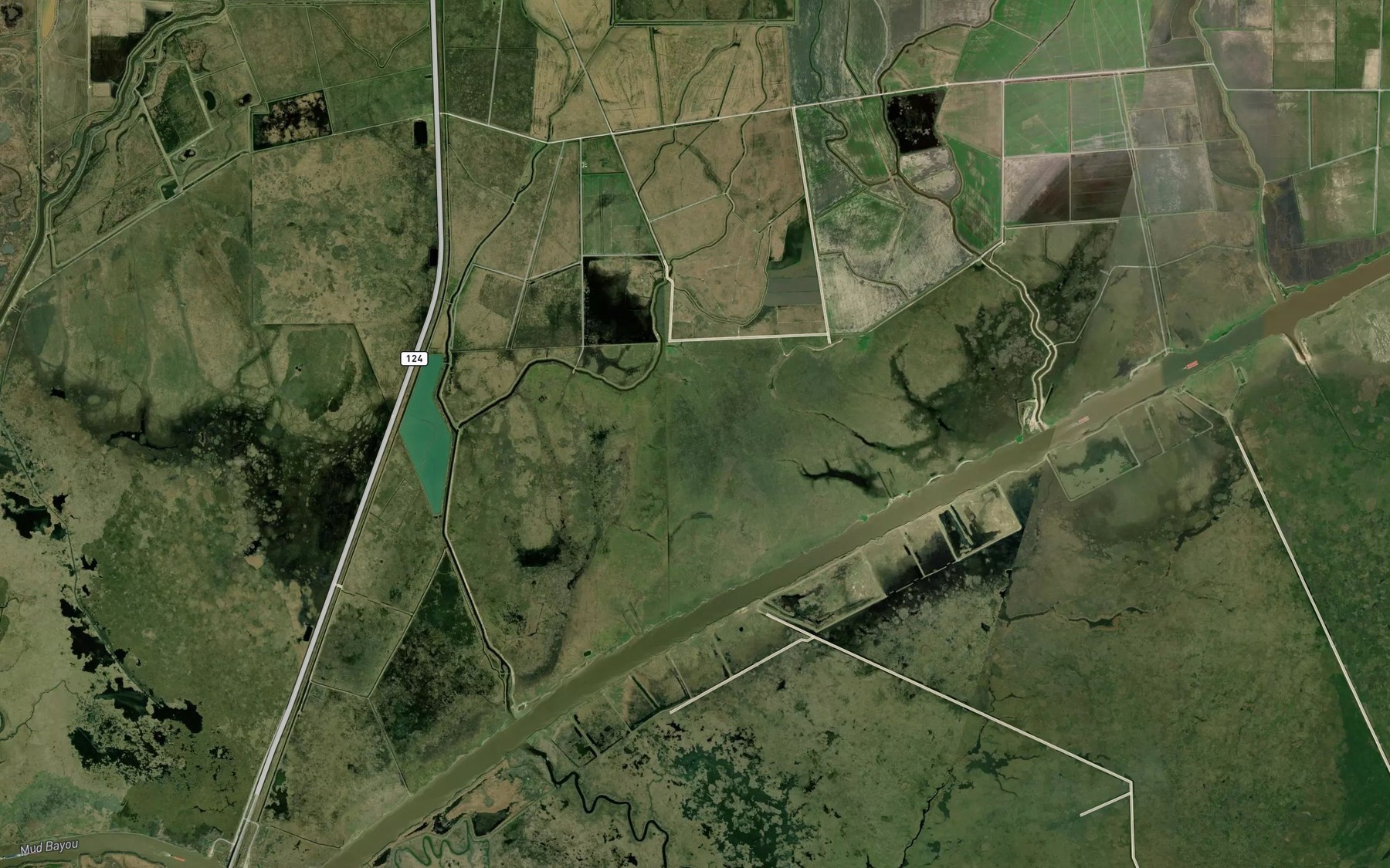Satellite map of the McBride Lake