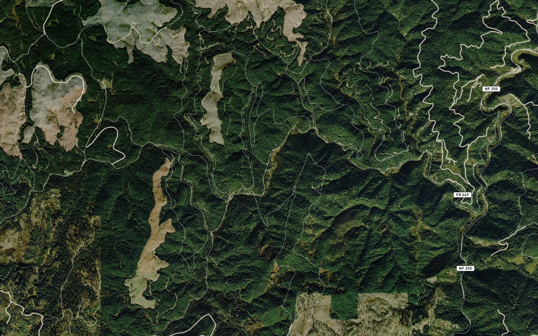 Satellite map of the Irish Creek