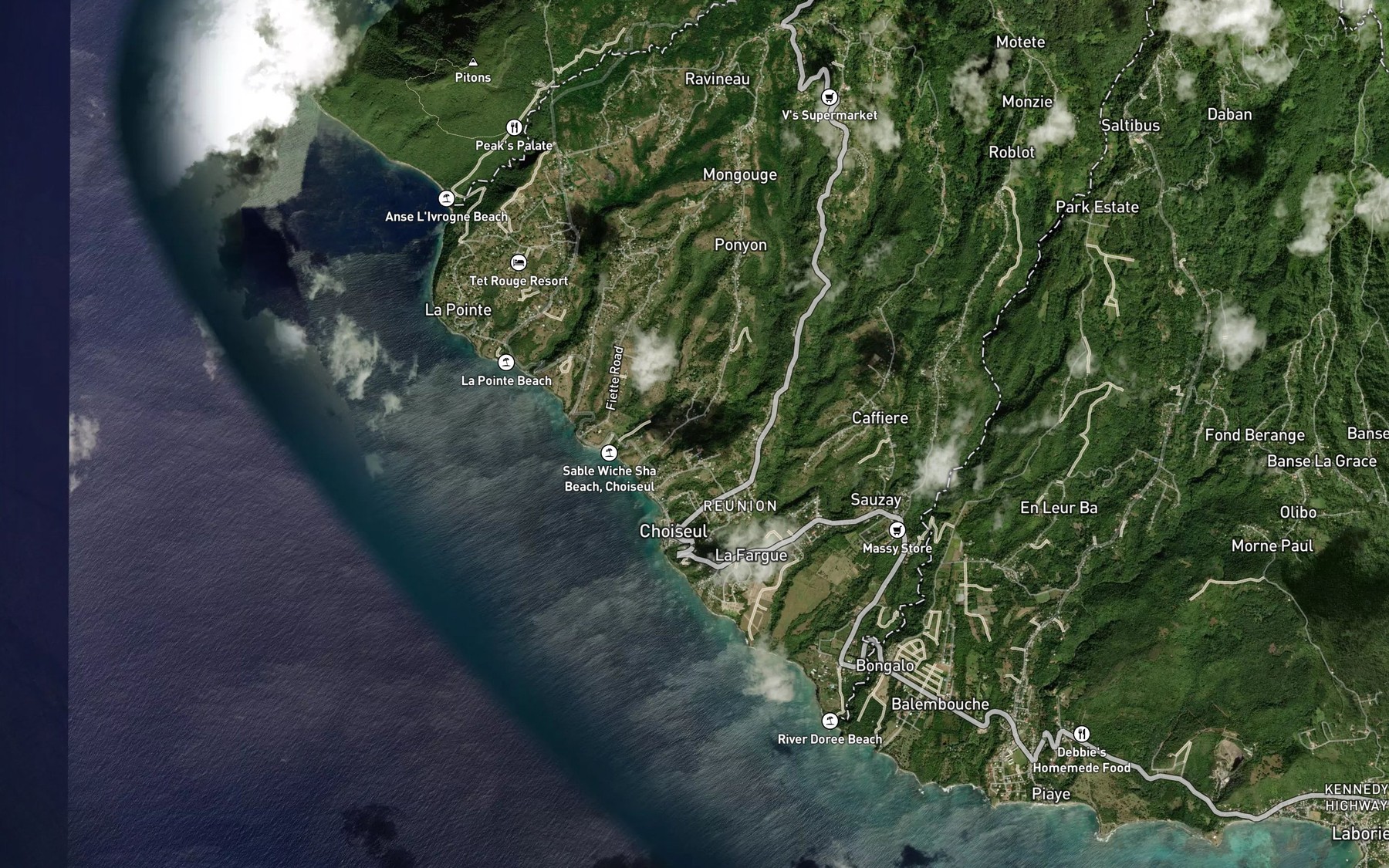 Satellite map of the Ravine Valois