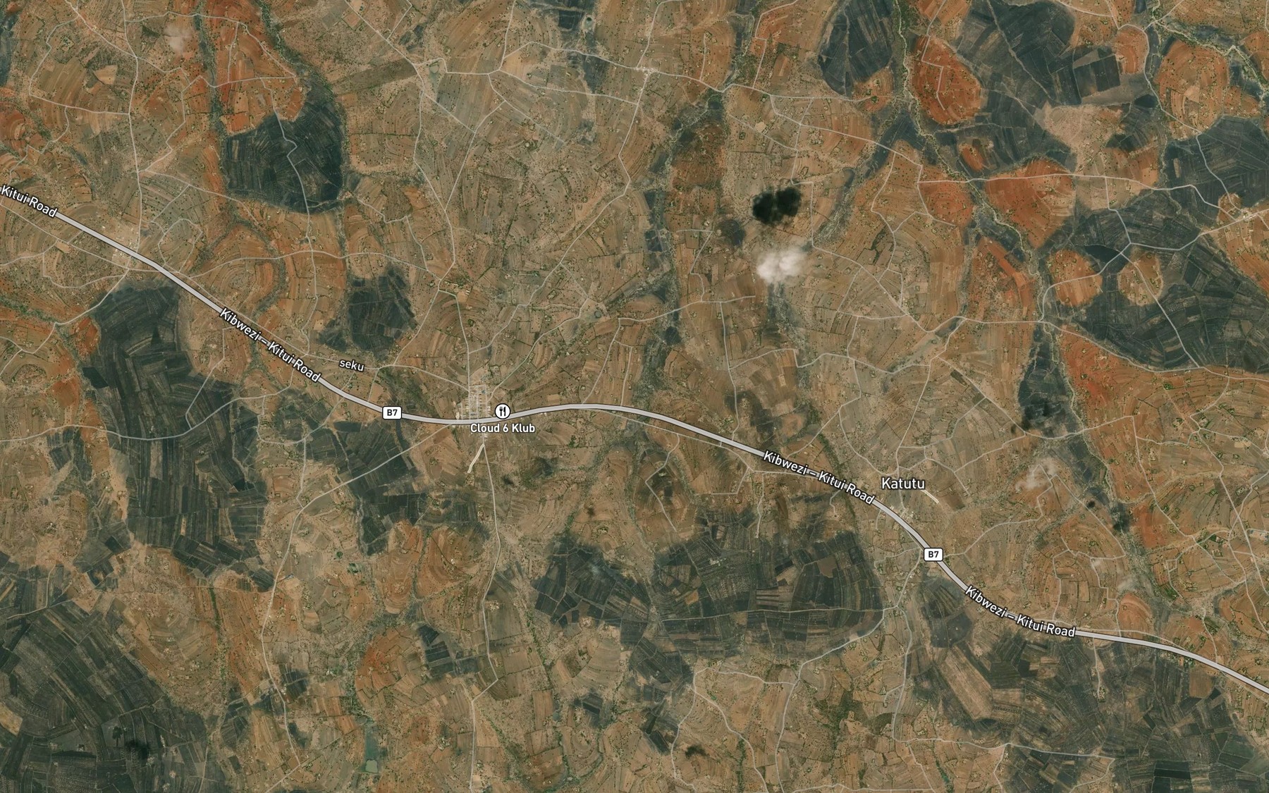 Satellite map of the Katutu Dam