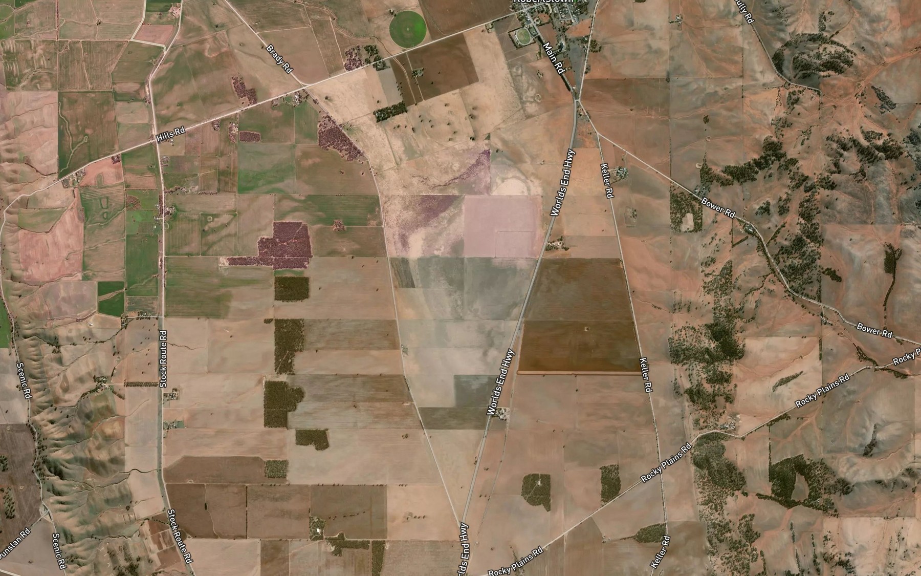 Satellite map of the Robertstown Lagoon
