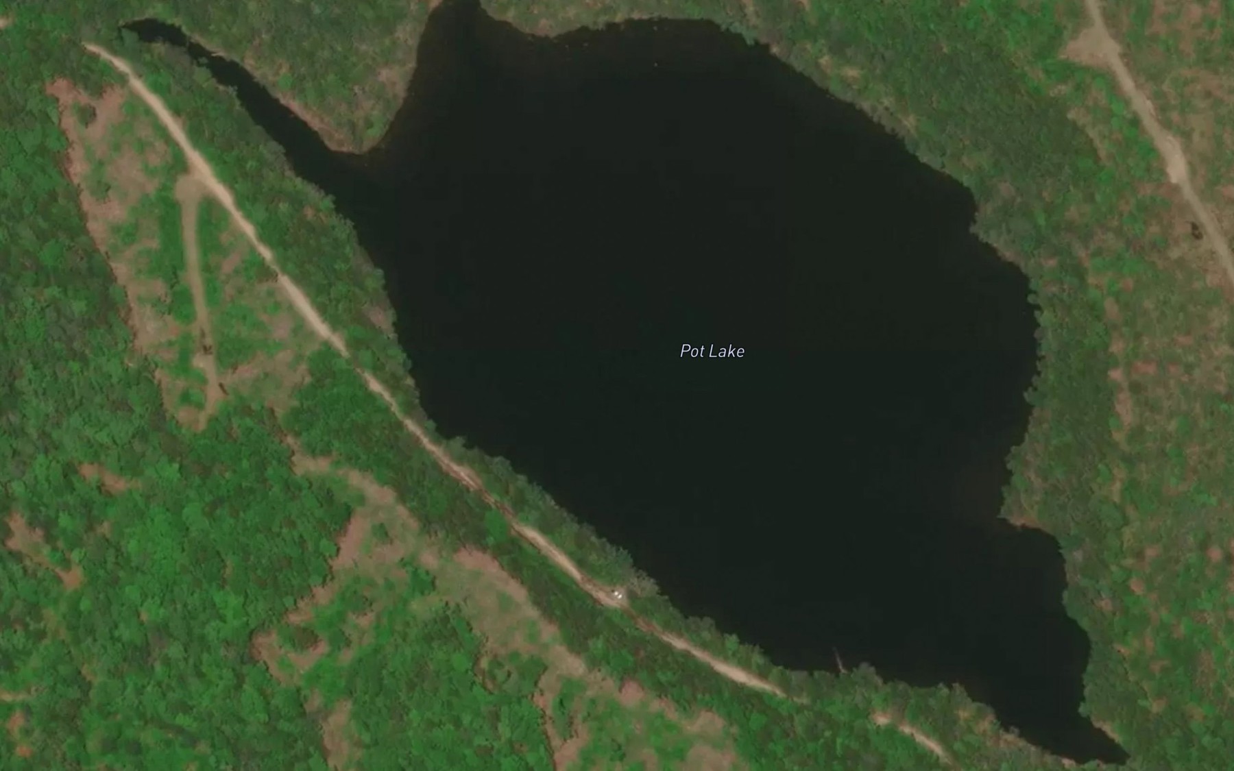 Satellite map of the Pot Lake