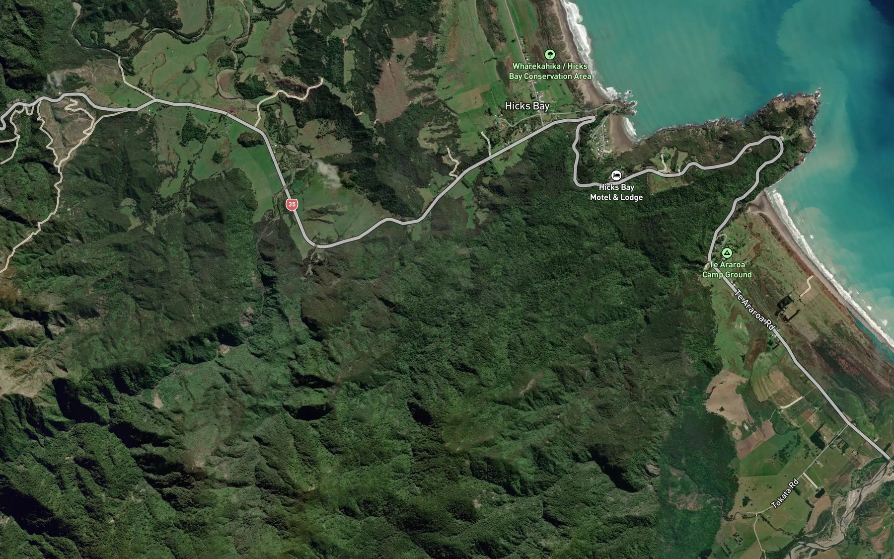 Satellite map of the Kaioro Stream