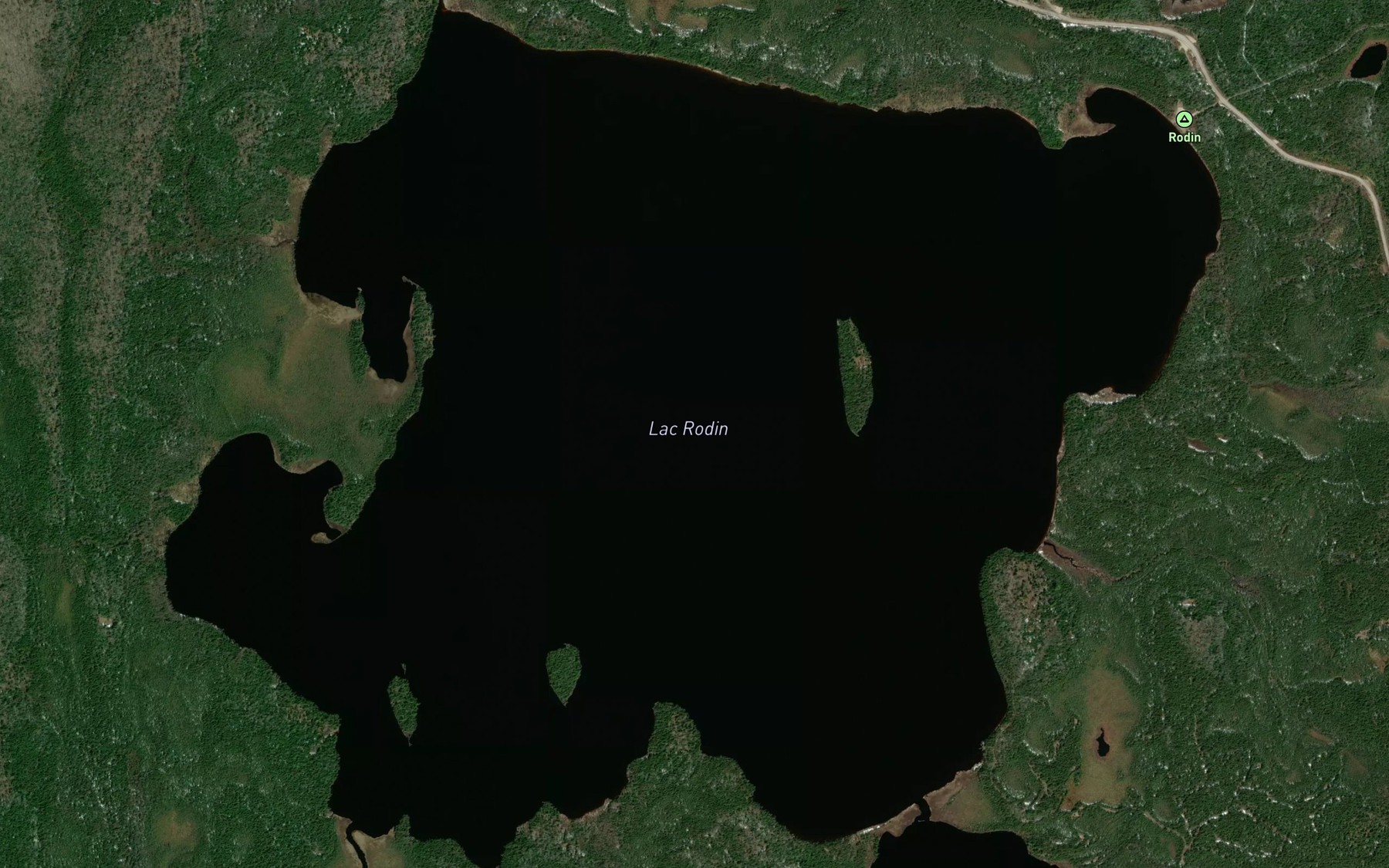 Satellite map of the Lac Rodin