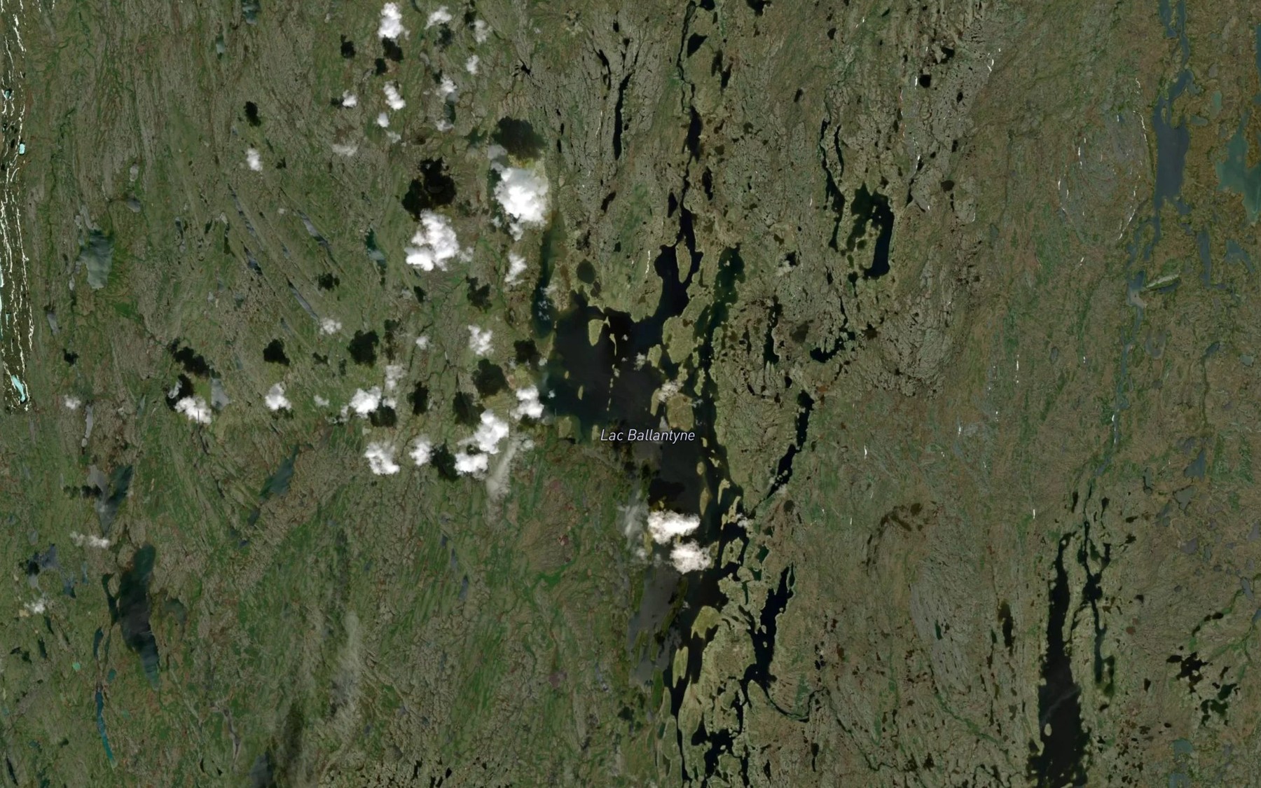 Satellite map of the Lac Ballantyne