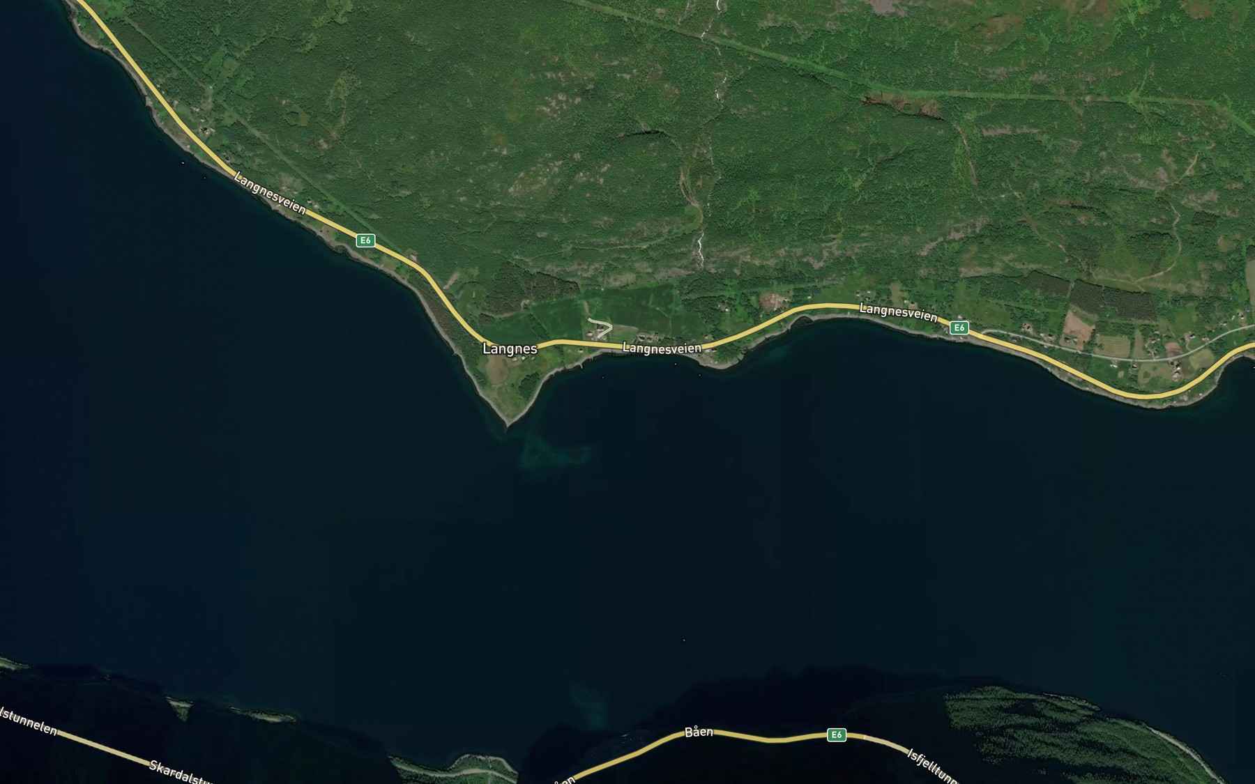 Satellite map of the Langnesbukt