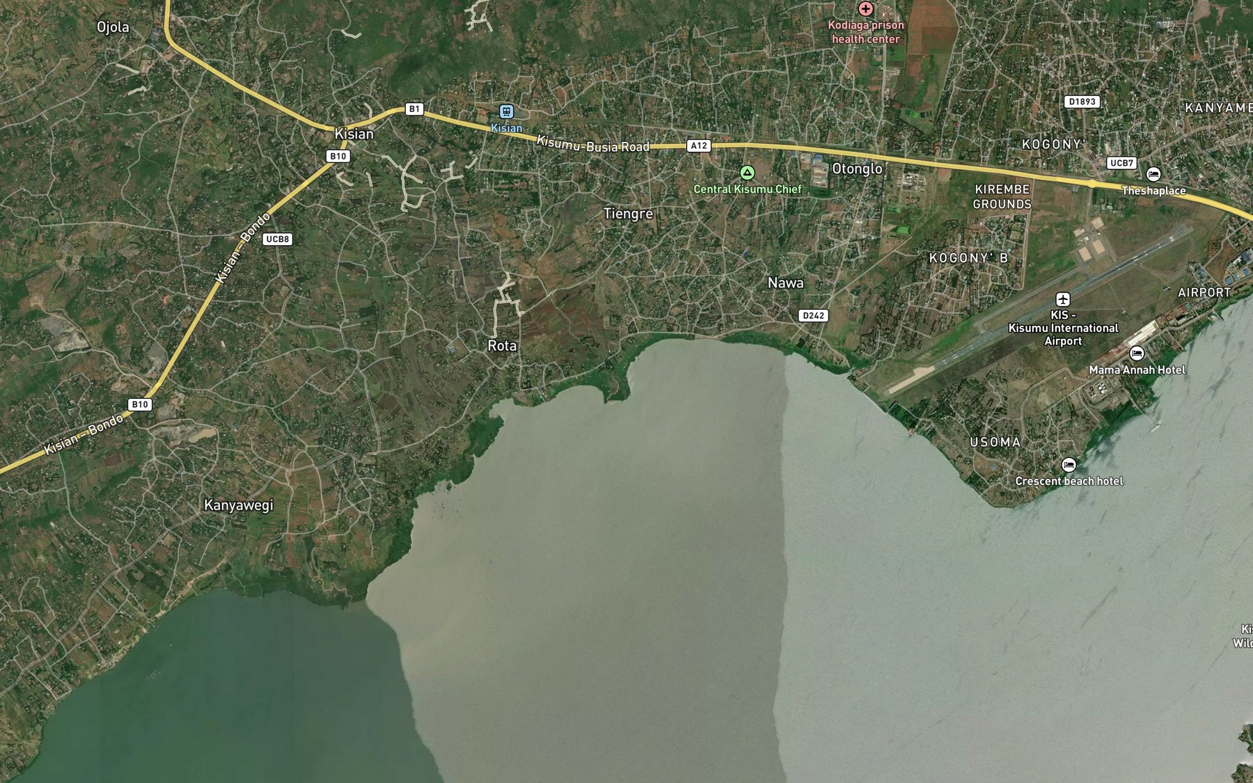 Satellite map of the Kisyan