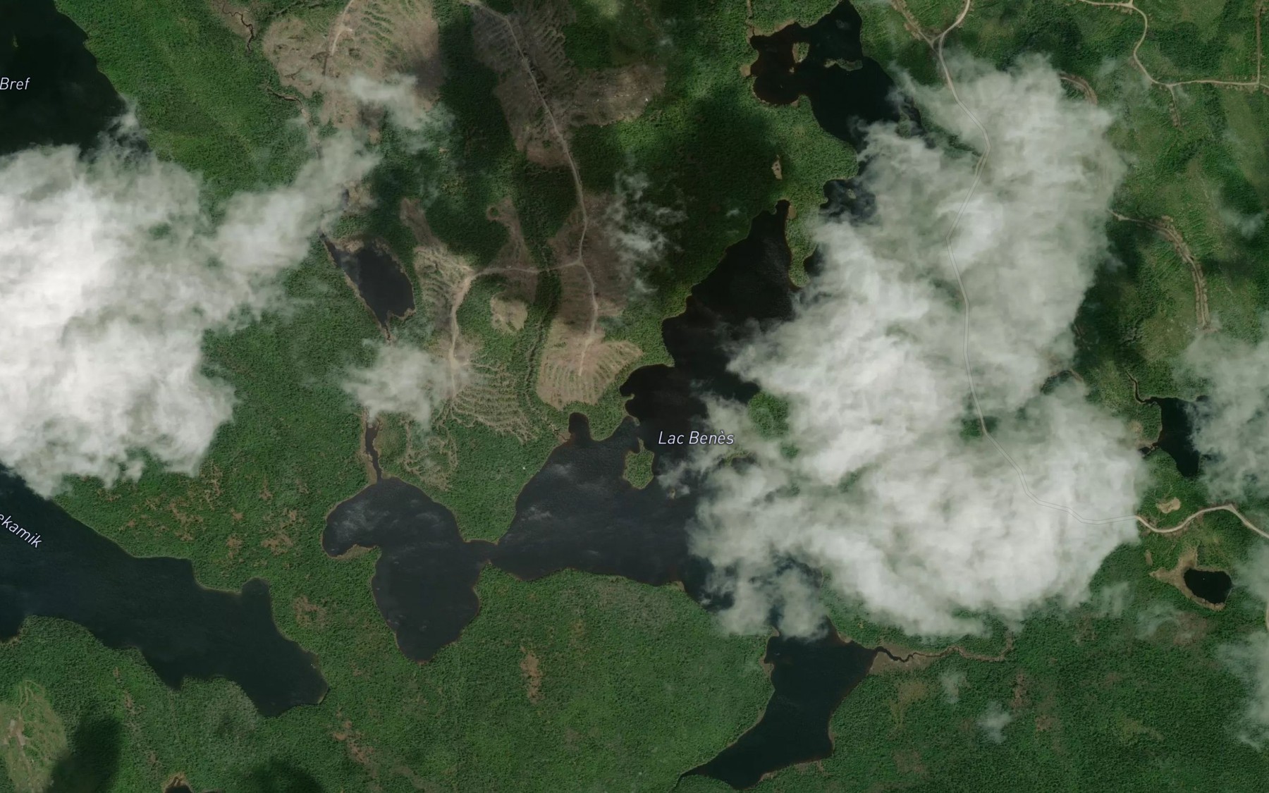 Satellite map of the Lac Benes