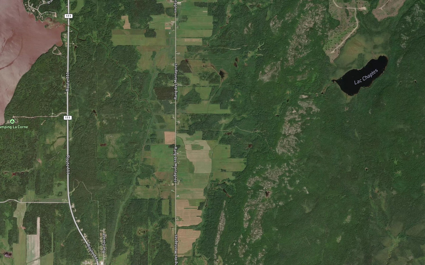 Satellite map of the Ruisseau Laliberte