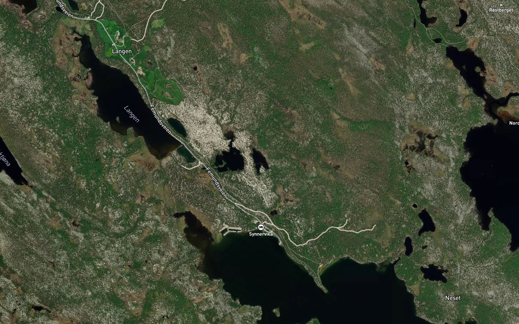 Satellite map of the Kroktjonnan