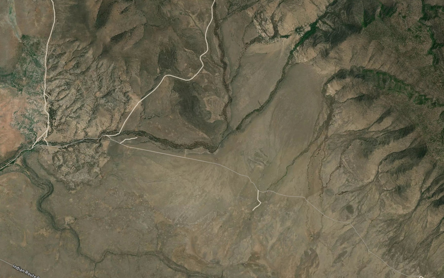 Satellite map of the Little Rocky Creek