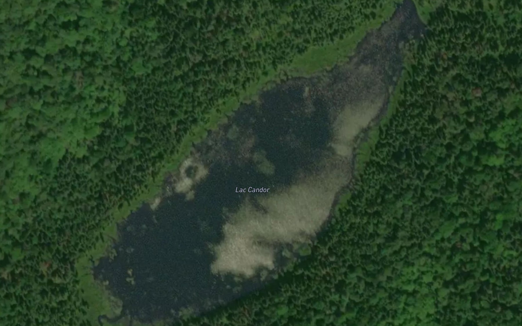 Satellite map of the Lac Candor