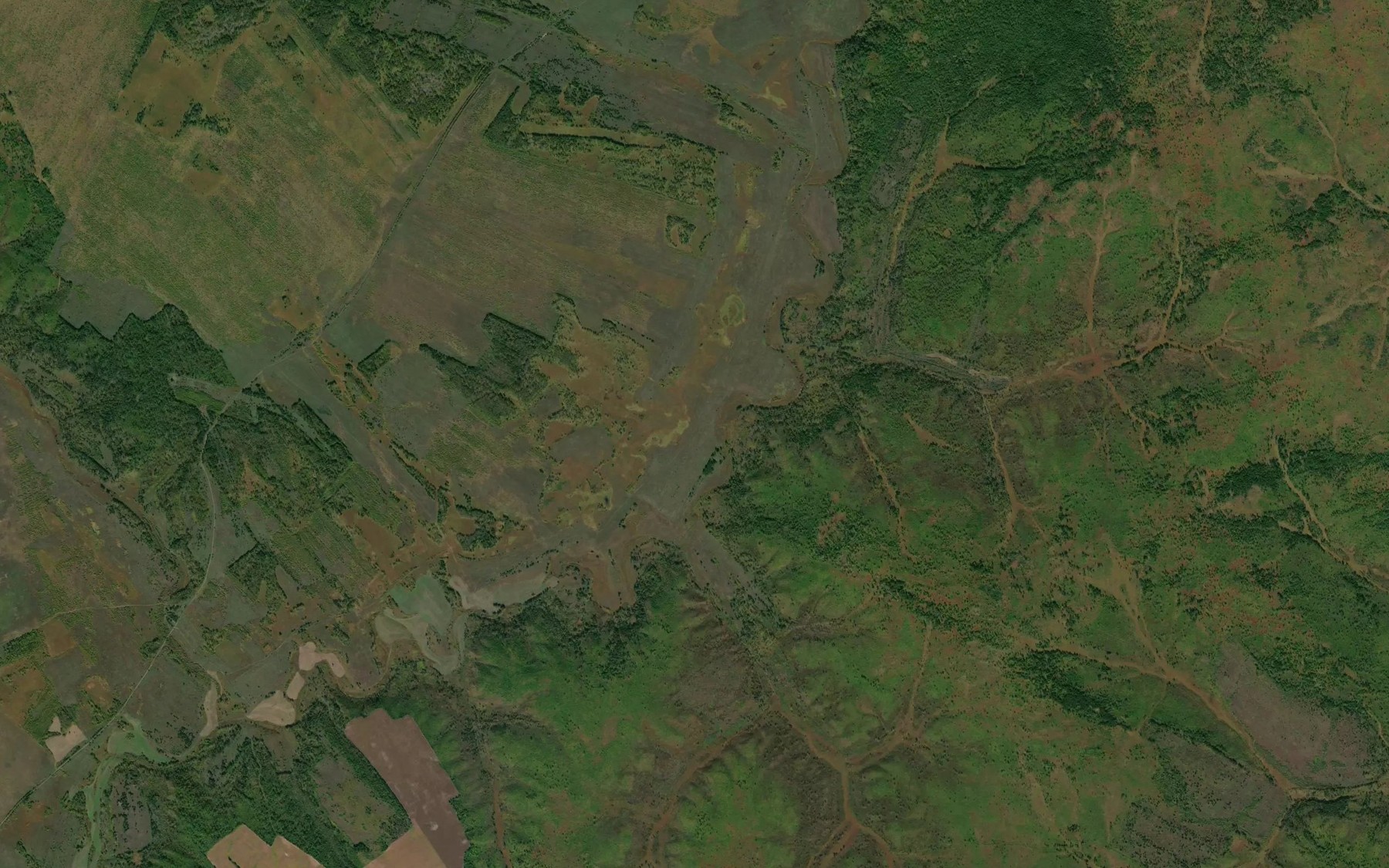 Satellite map of the Pad' Kamenushka