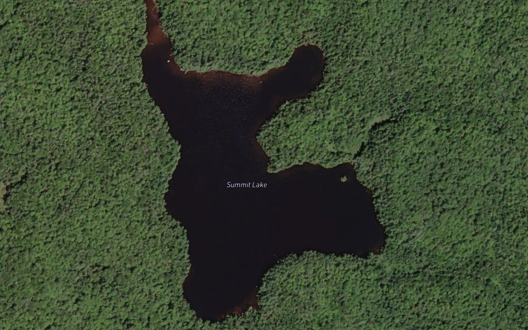 Satellite map of the Summit Lake