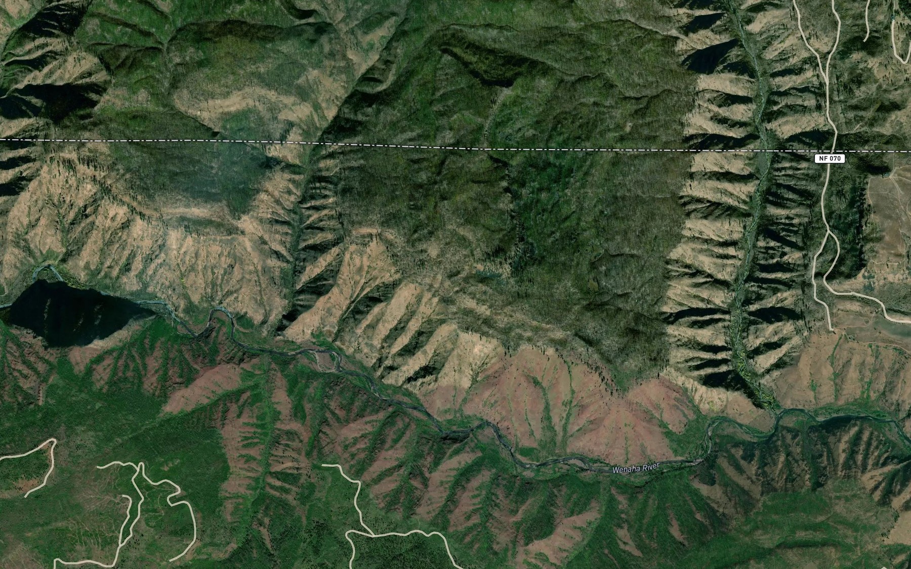 Satellite map of the Moore Spring