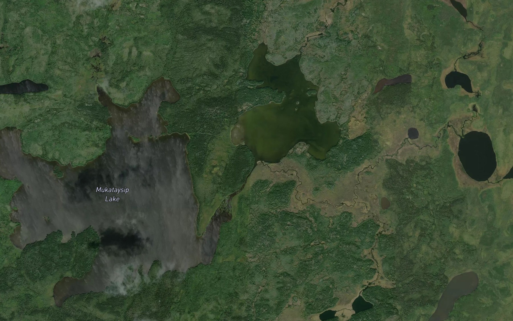 Satellite map of the Mukataysip Creek