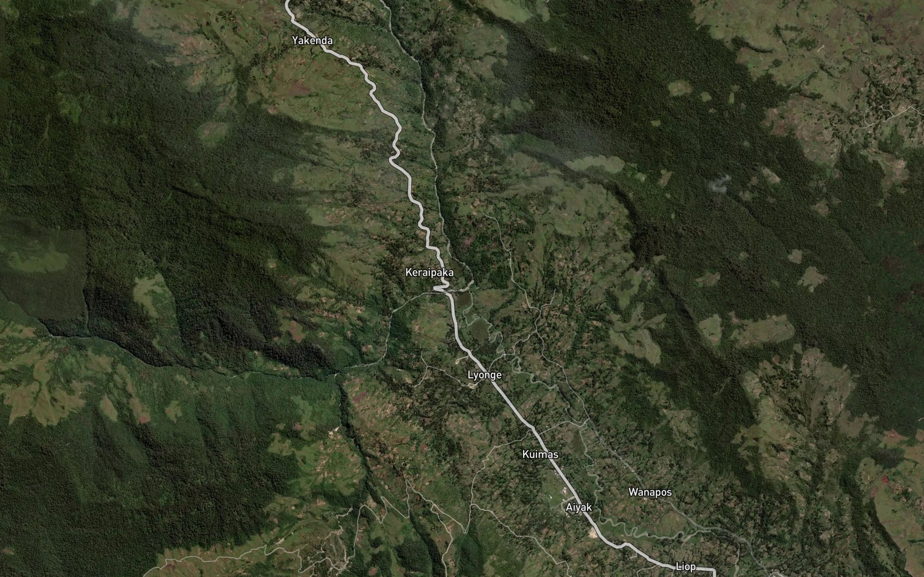 Satellite map of the Kera River