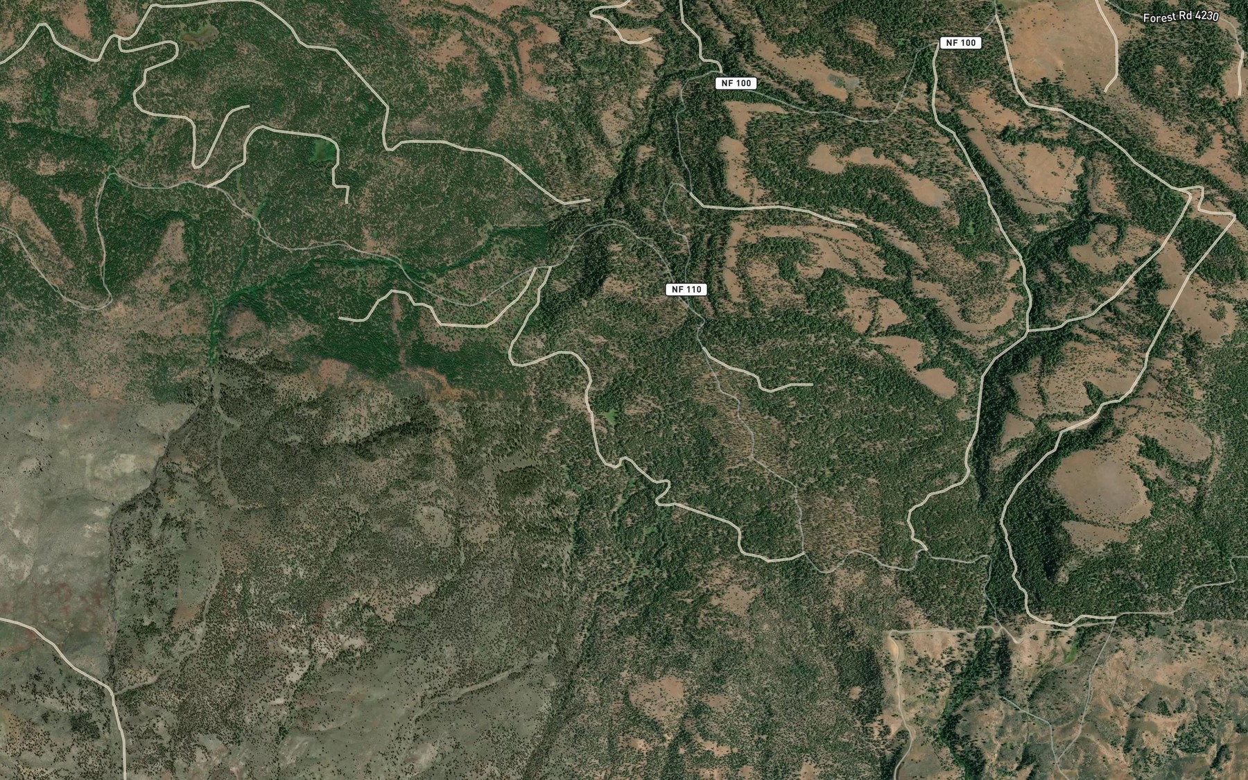 Satellite map of the Sand Spring