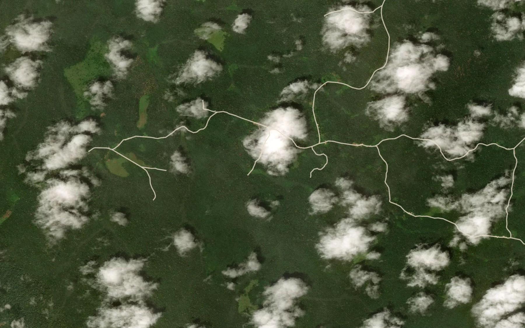 Satellite map of the Nkoumou
