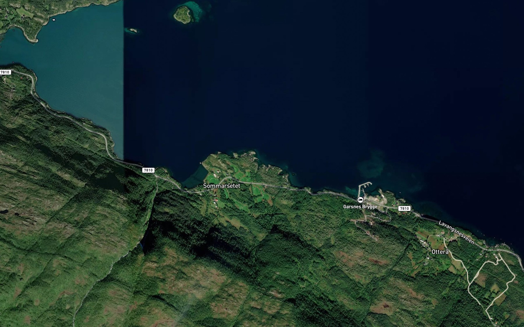 Satellite map of the Skjaervika