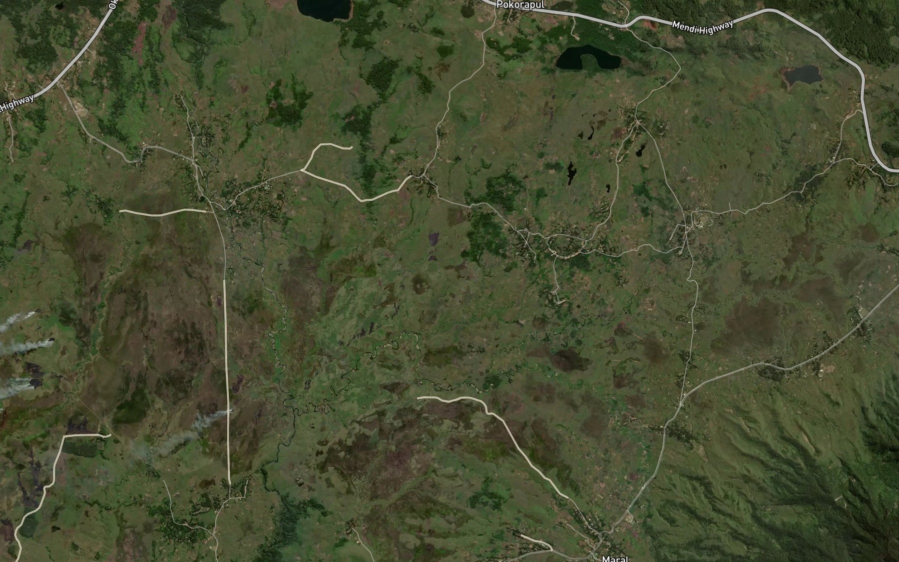 Satellite map of the Bune River
