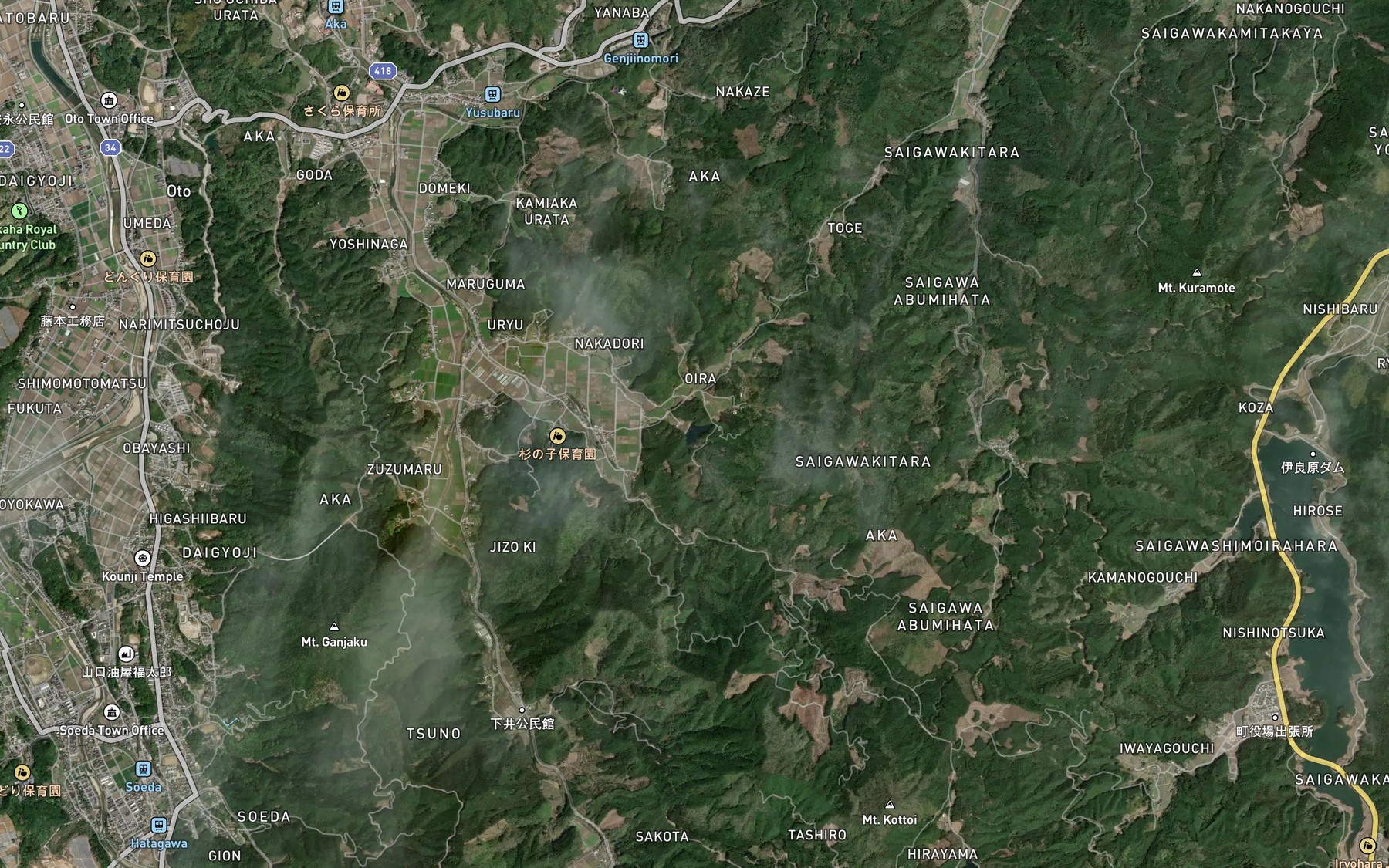 Satellite map of the Umenoki Tameike