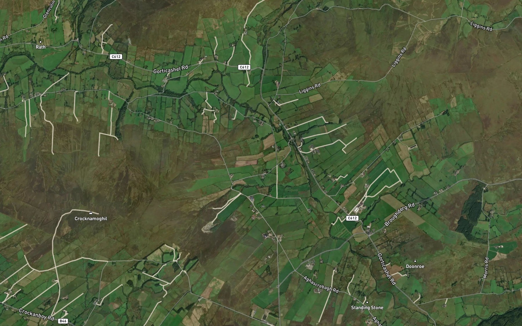 Satellite map of the Coneyglen Burn
