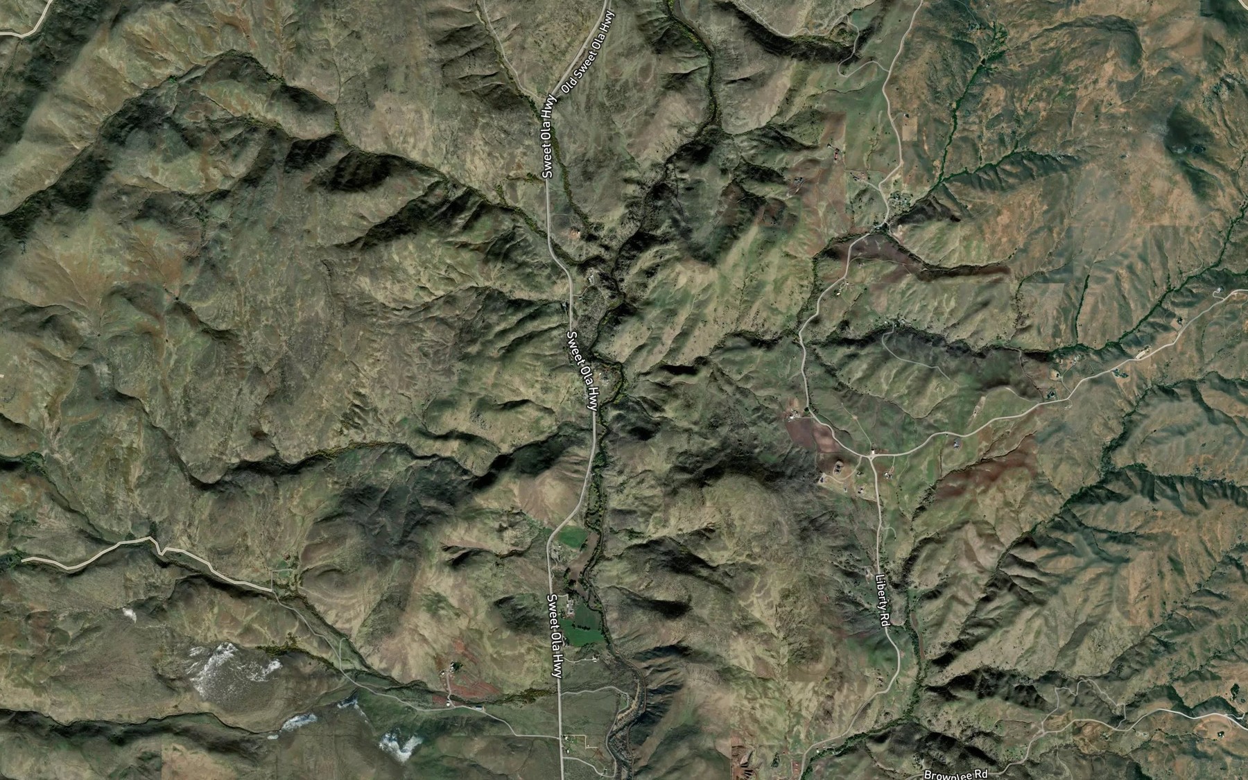 Satellite map of the Timber Creek