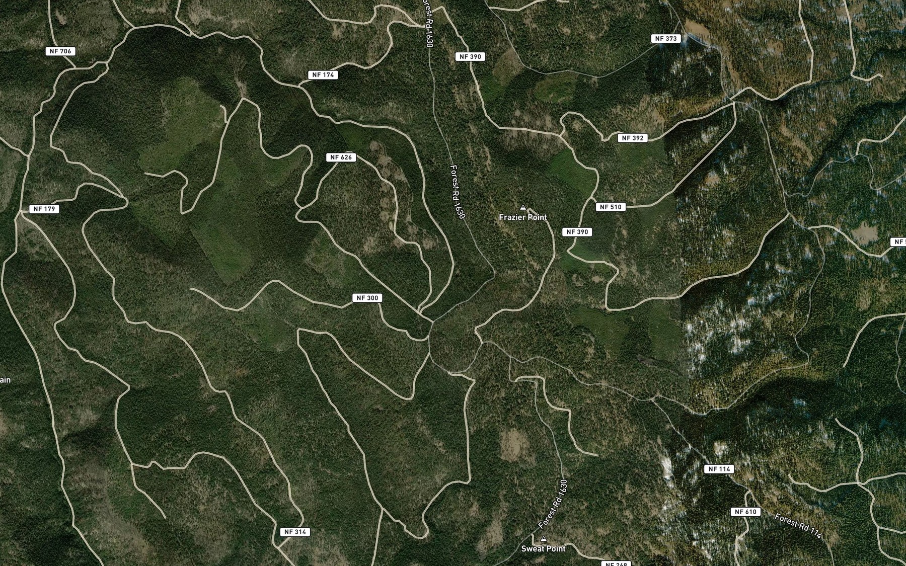 Satellite map of the Dead Horse Spring