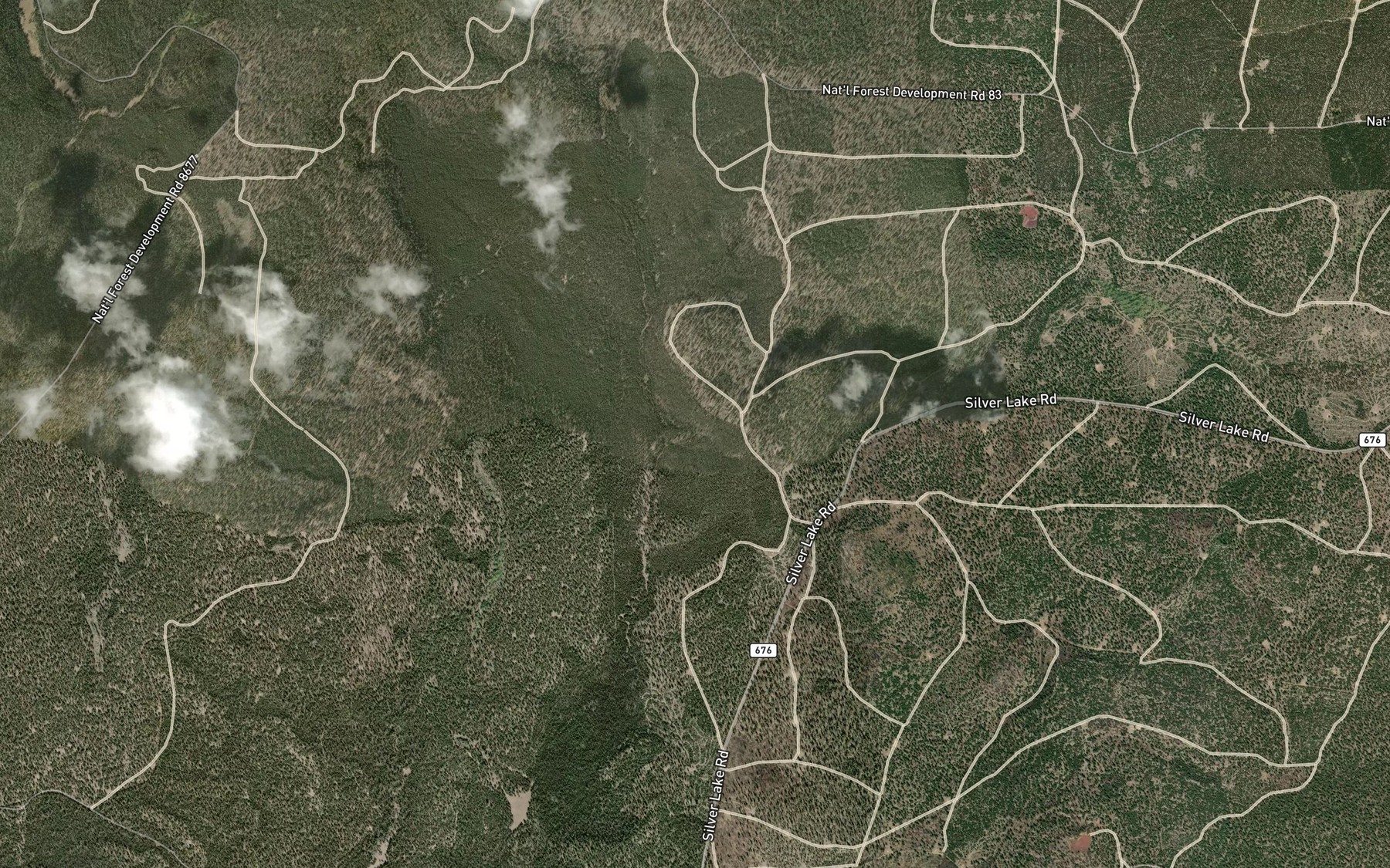 Satellite map of the Dillon Creek