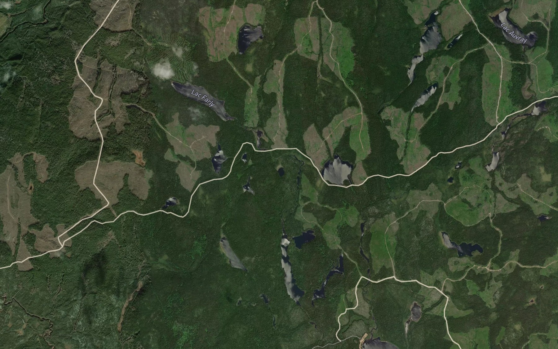 Satellite map of the Lac du Loup