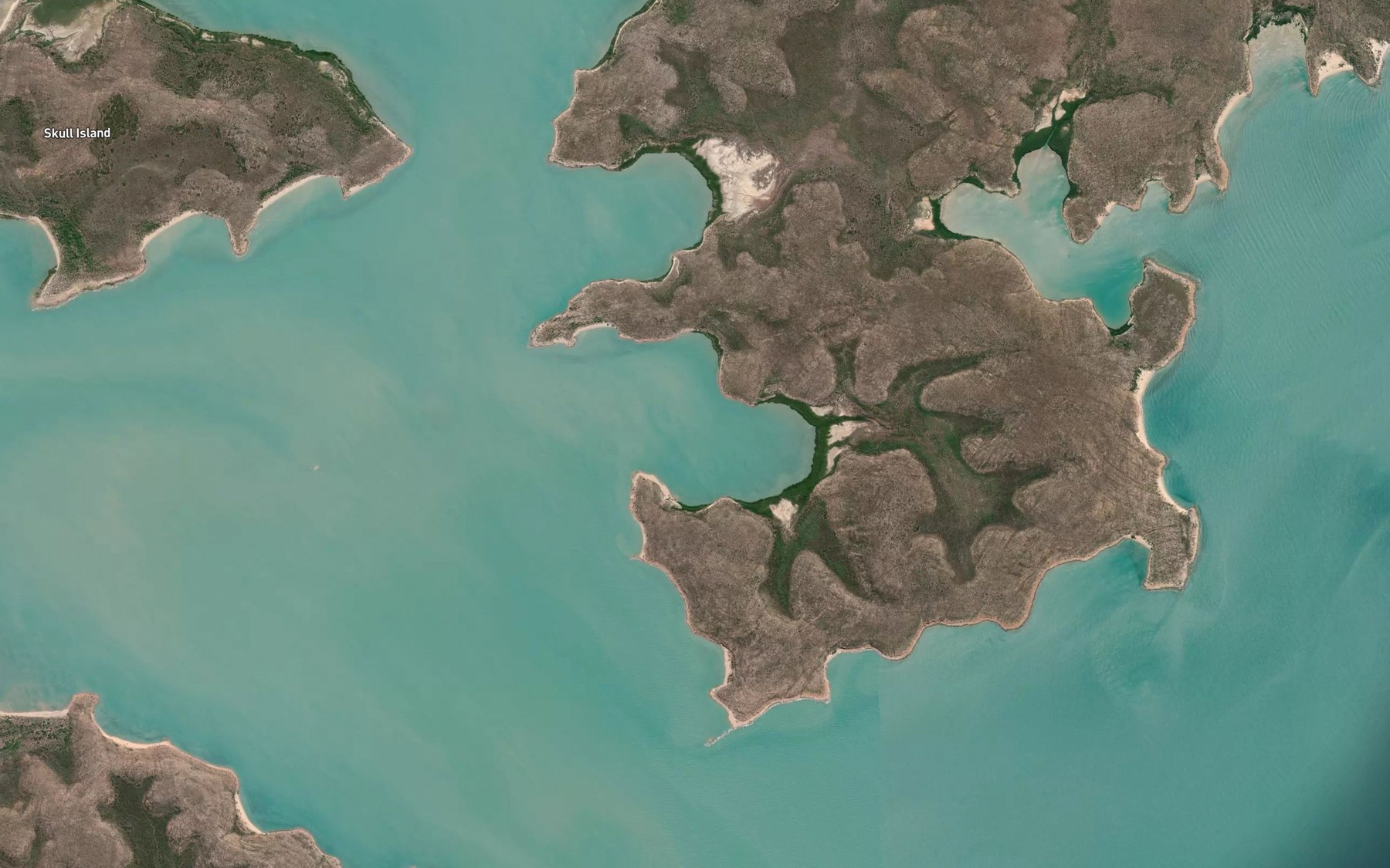 Satellite map of the Mud Bay