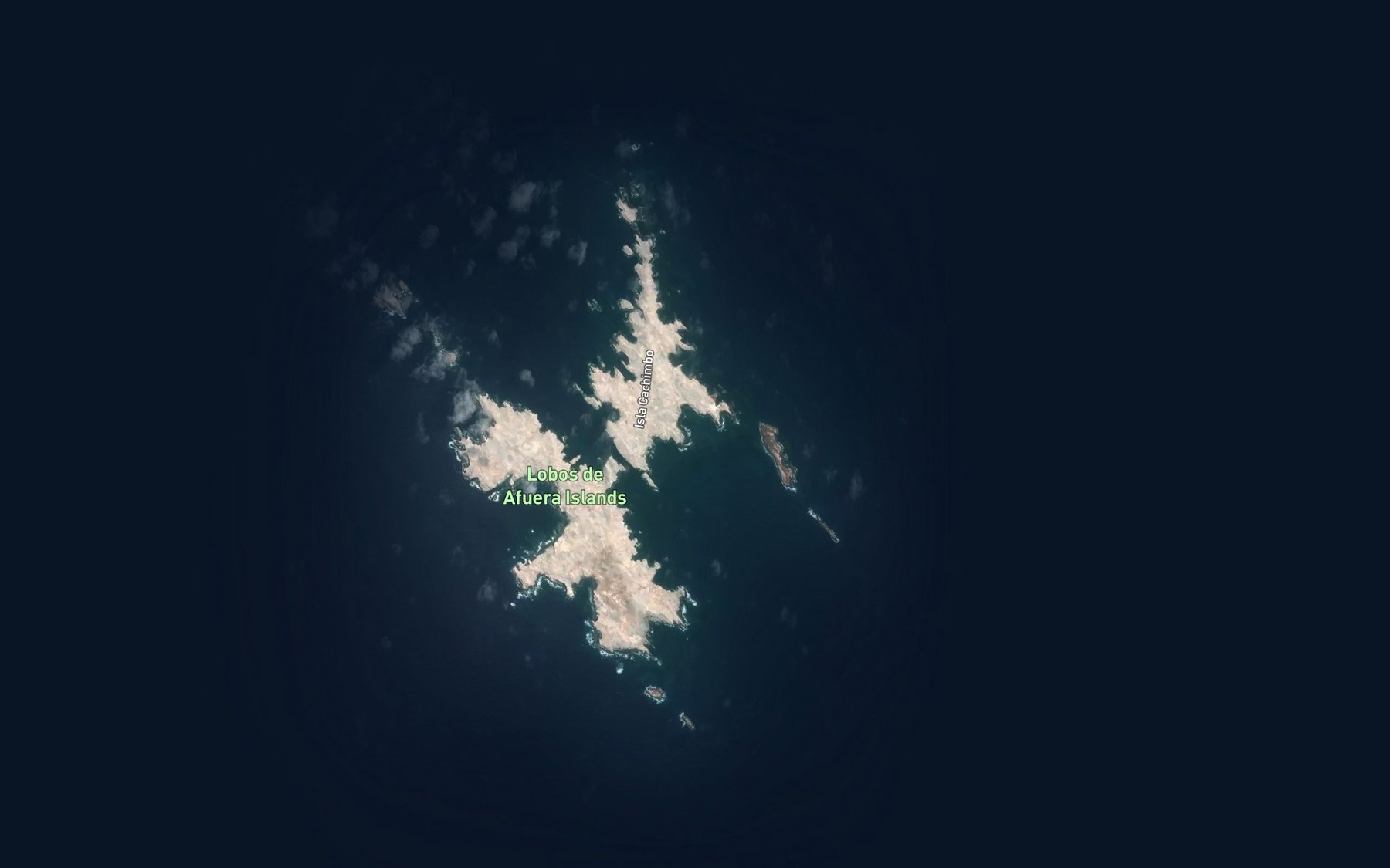 Satellite map of the Caleta del Guano