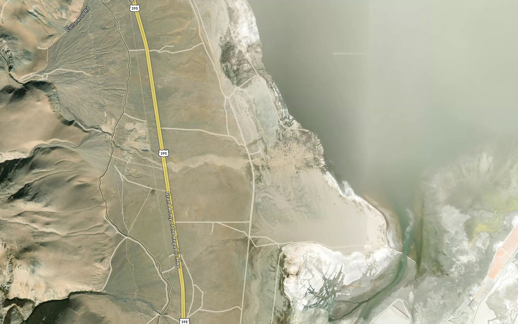 Satellite map of the Cottonwood Creek