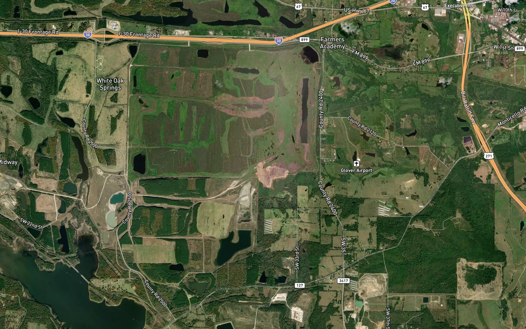 Satellite map of the John B Stephens Junior Lake