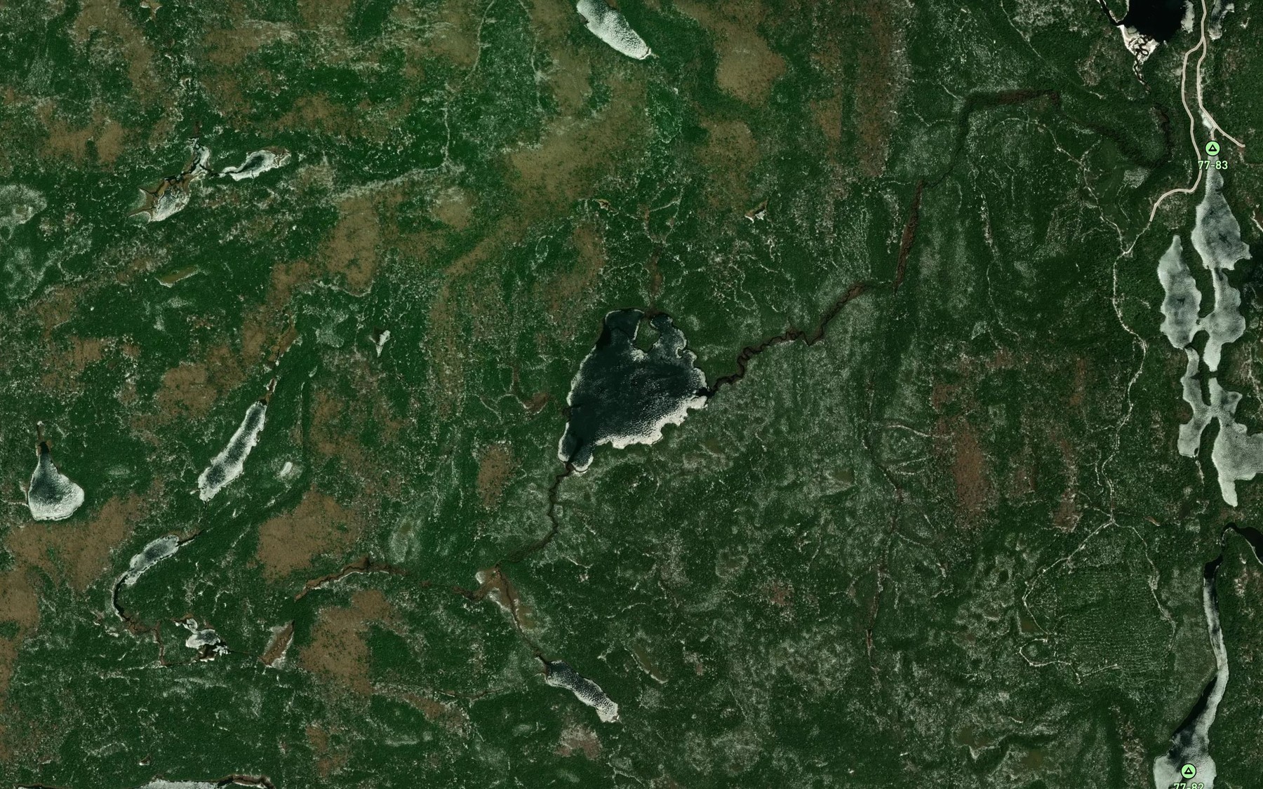 Satellite map of the Lac Chanet