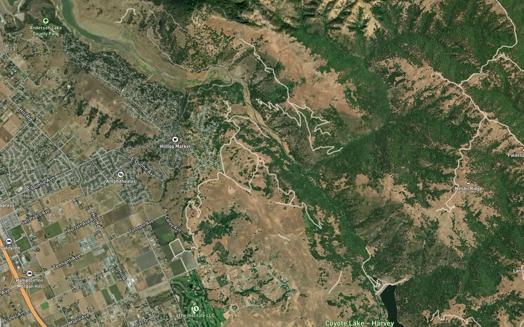 Satellite map of the Mud Lake