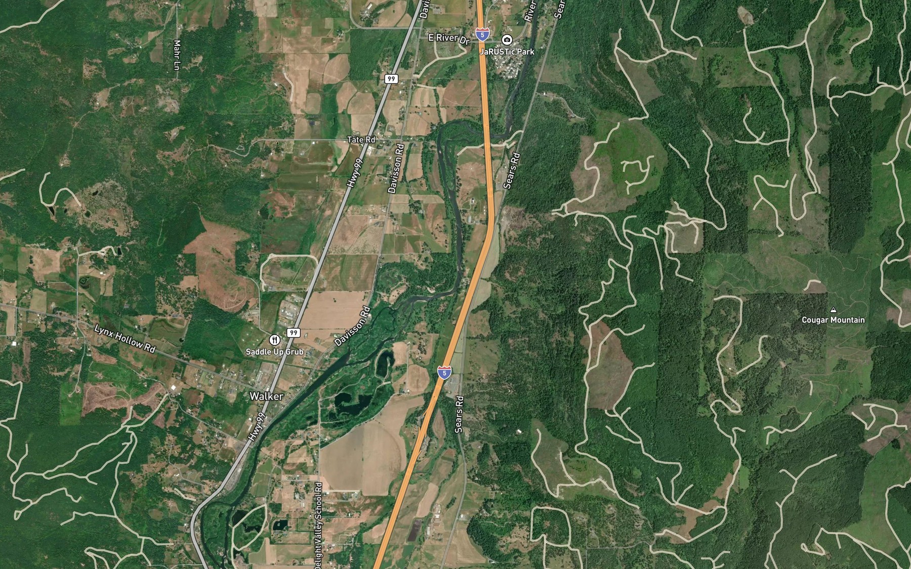 Satellite map of the Louis Slough