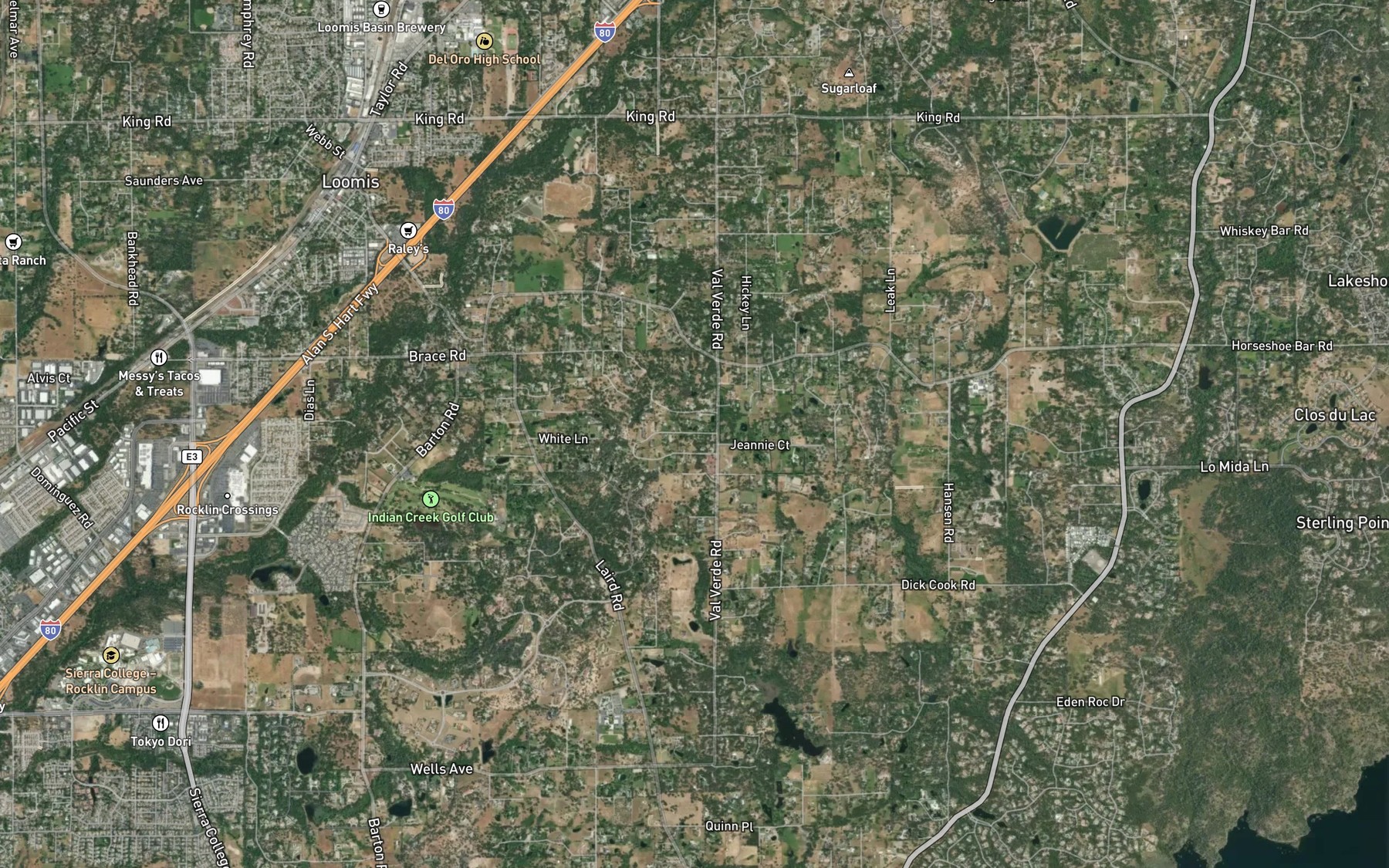 Satellite map of the Turner Canal