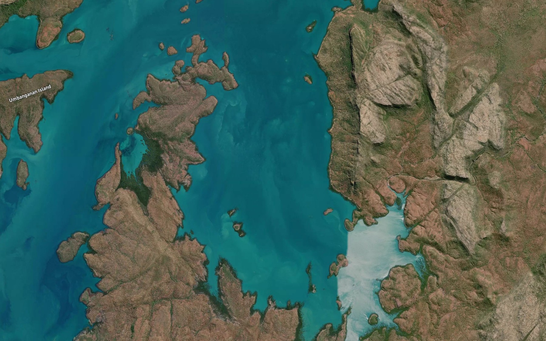 Satellite map of the Augustus Water