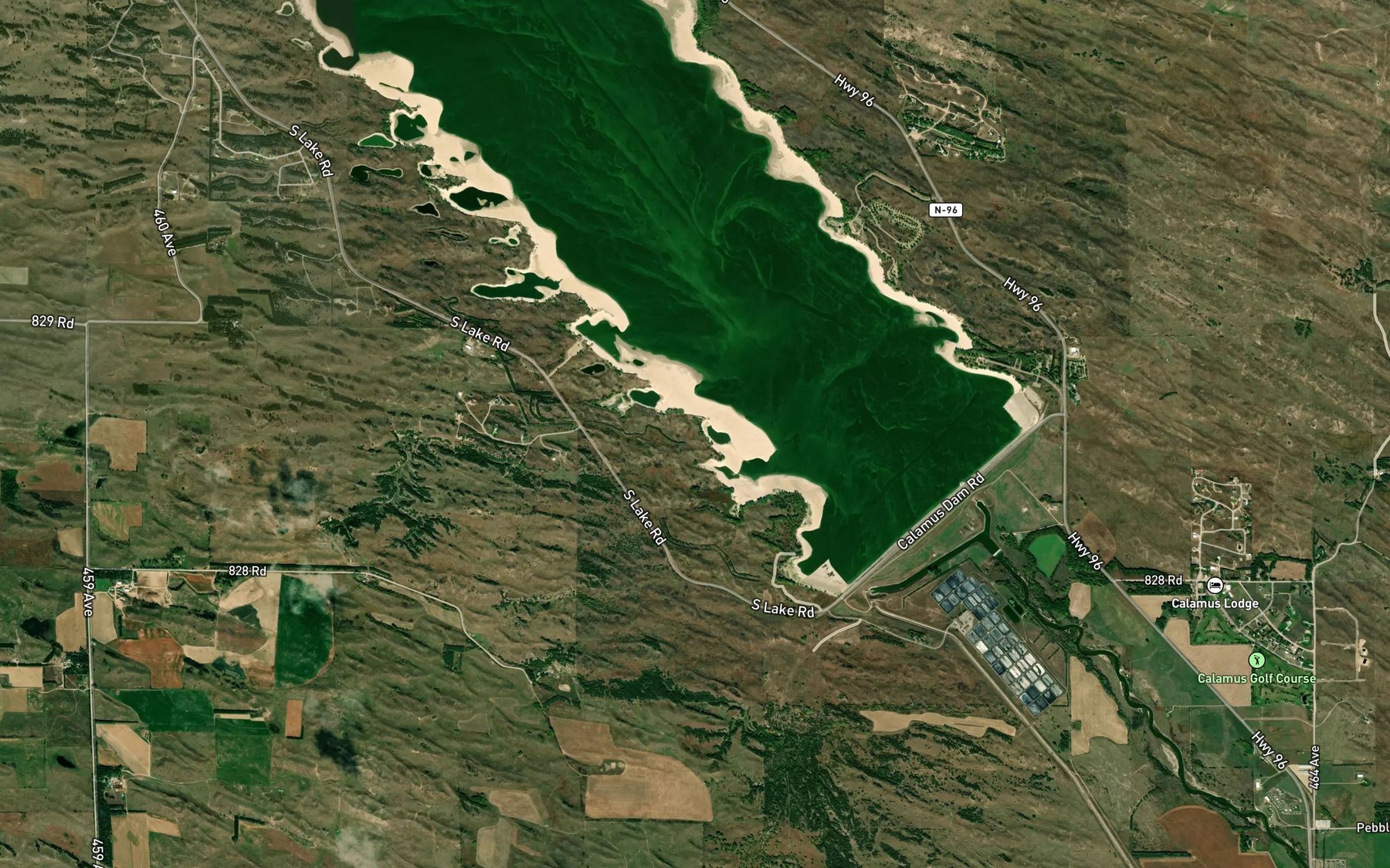 Satellite map of the Buckshot Bay