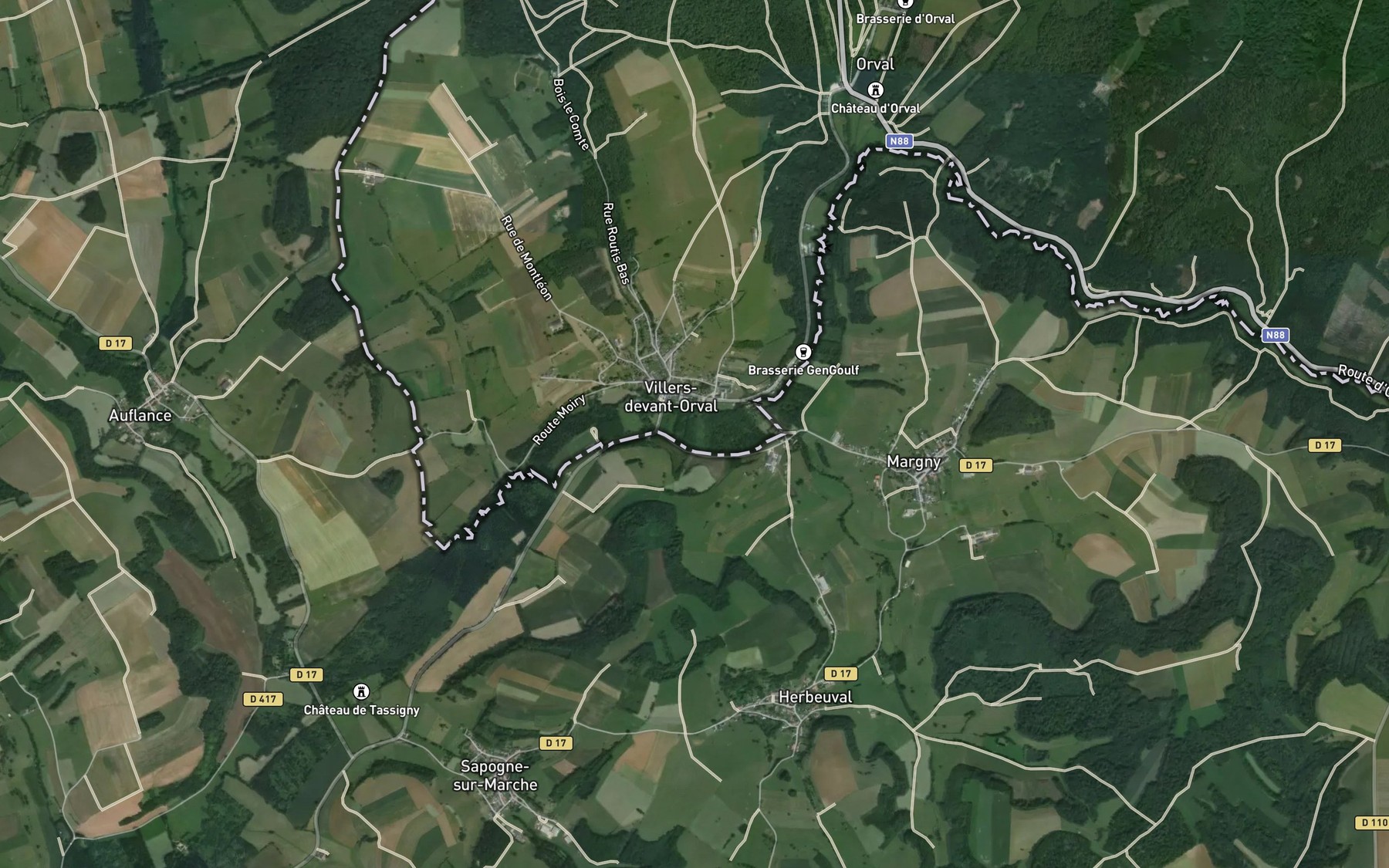 Satellite map of the Routisbas