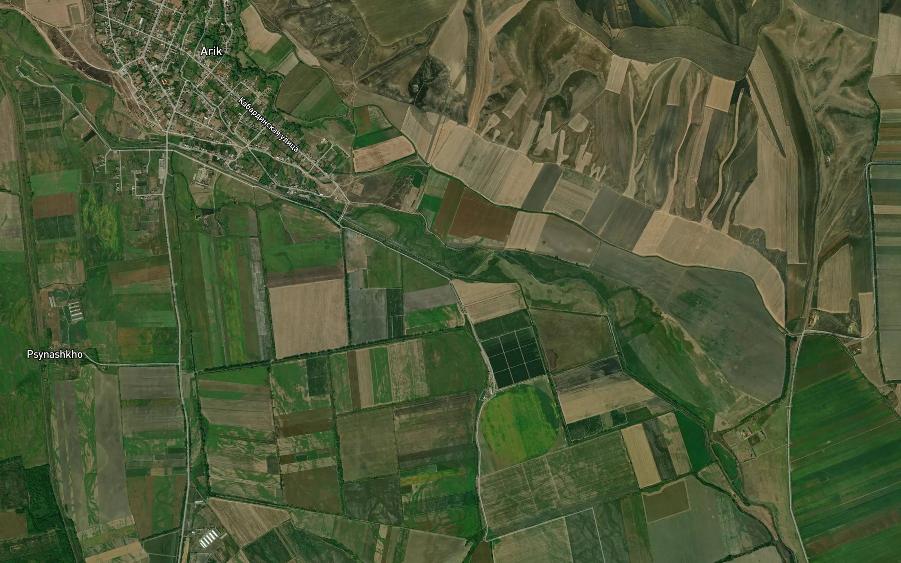 Satellite map of the Deya