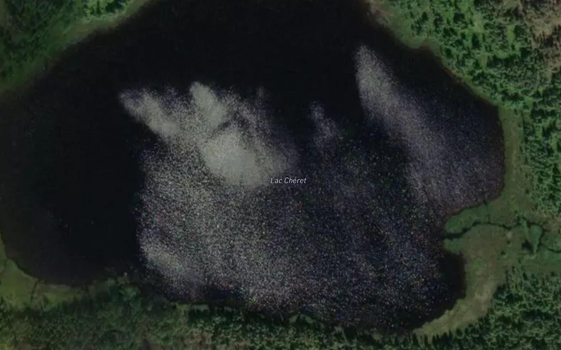 Satellite map of the Lac Cheret
