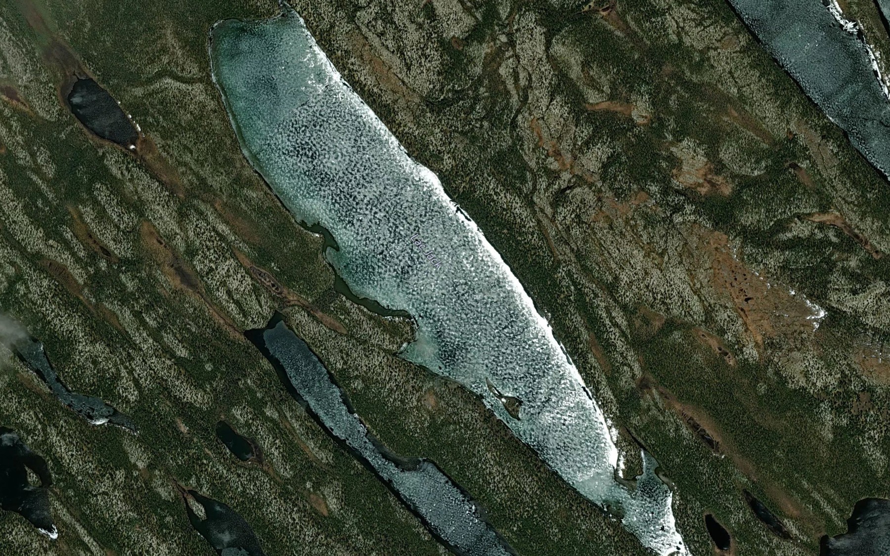 Satellite map of the Lac Jack