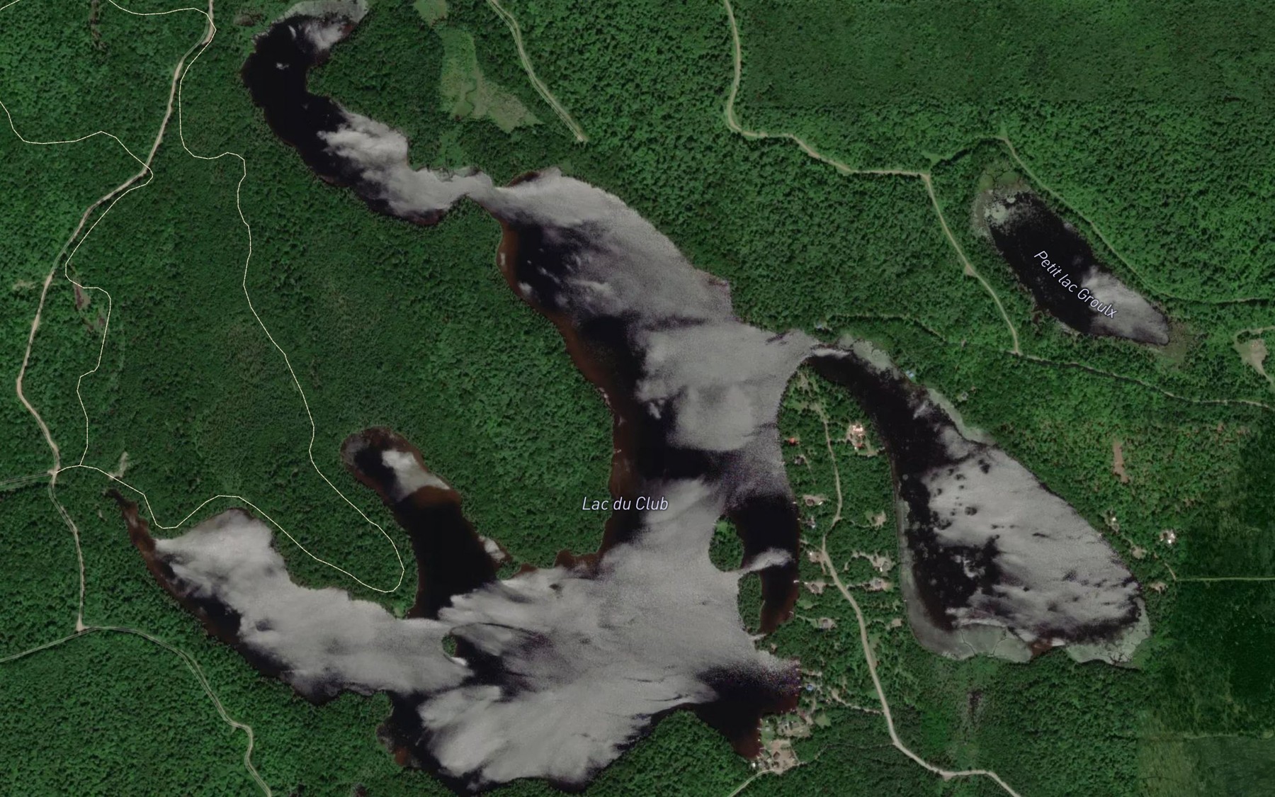 Satellite map of the Lac du Club