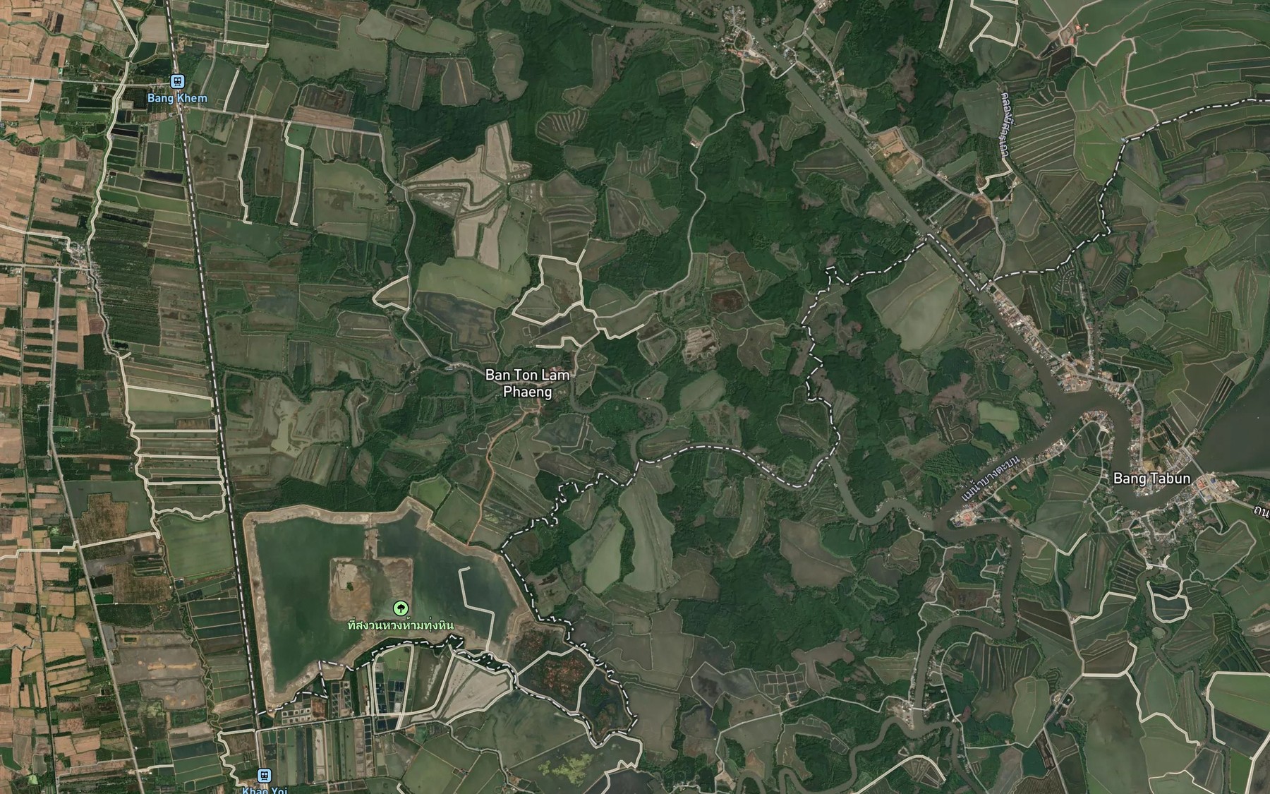 Satellite map of the Khlong Bang I-Thon