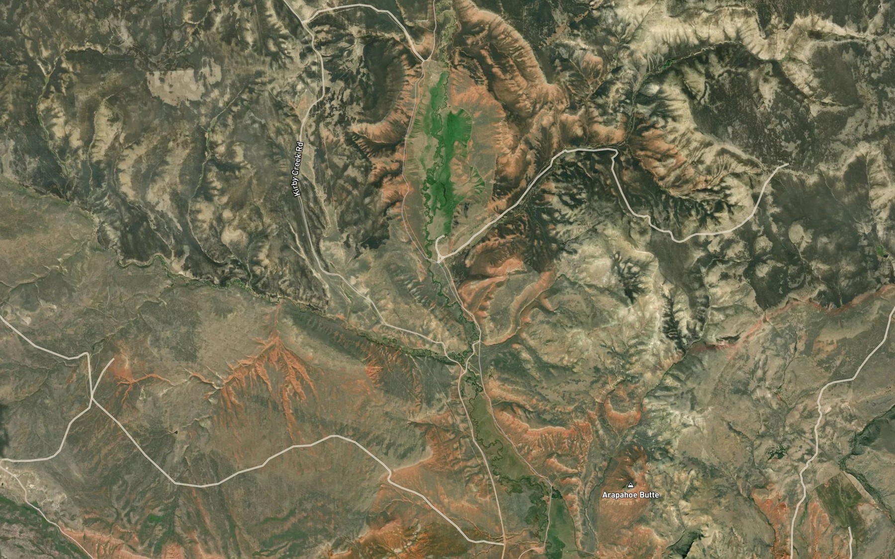Satellite map of the Jenks Creek