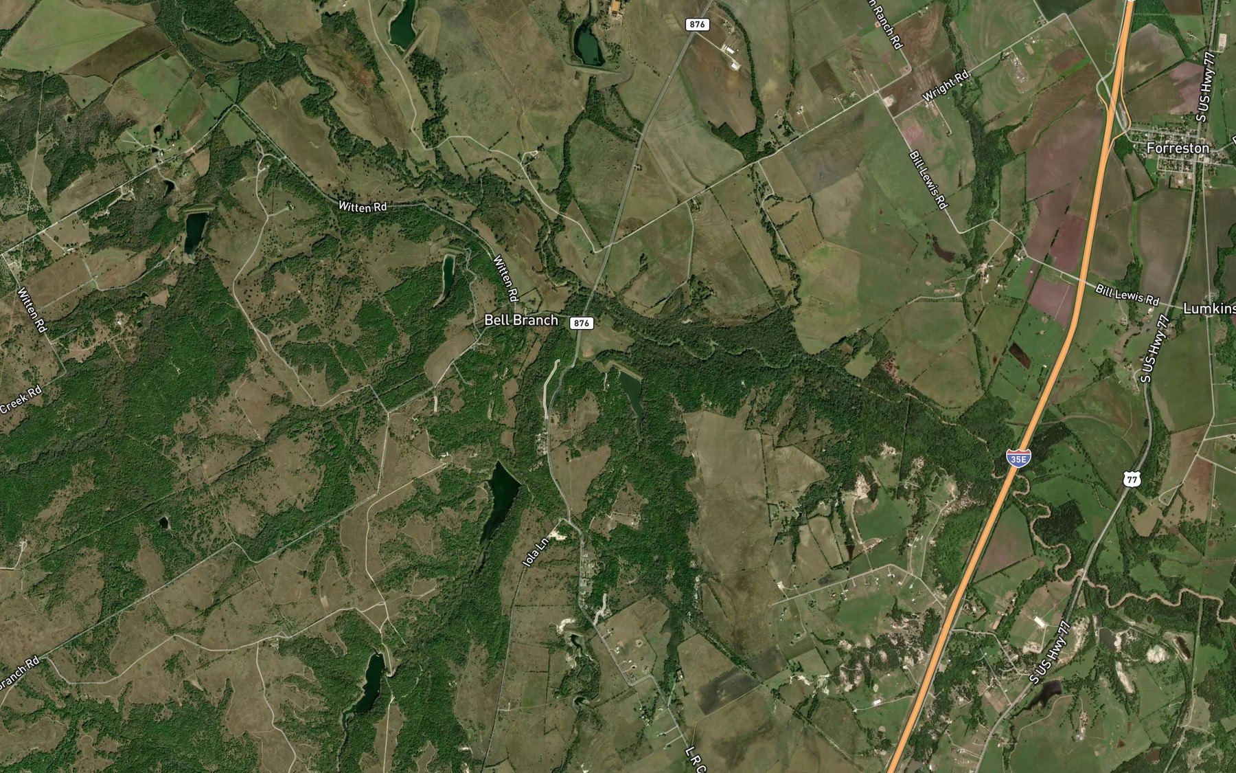 Satellite map of the Soil Conservation Service Site 86 Reservoir
