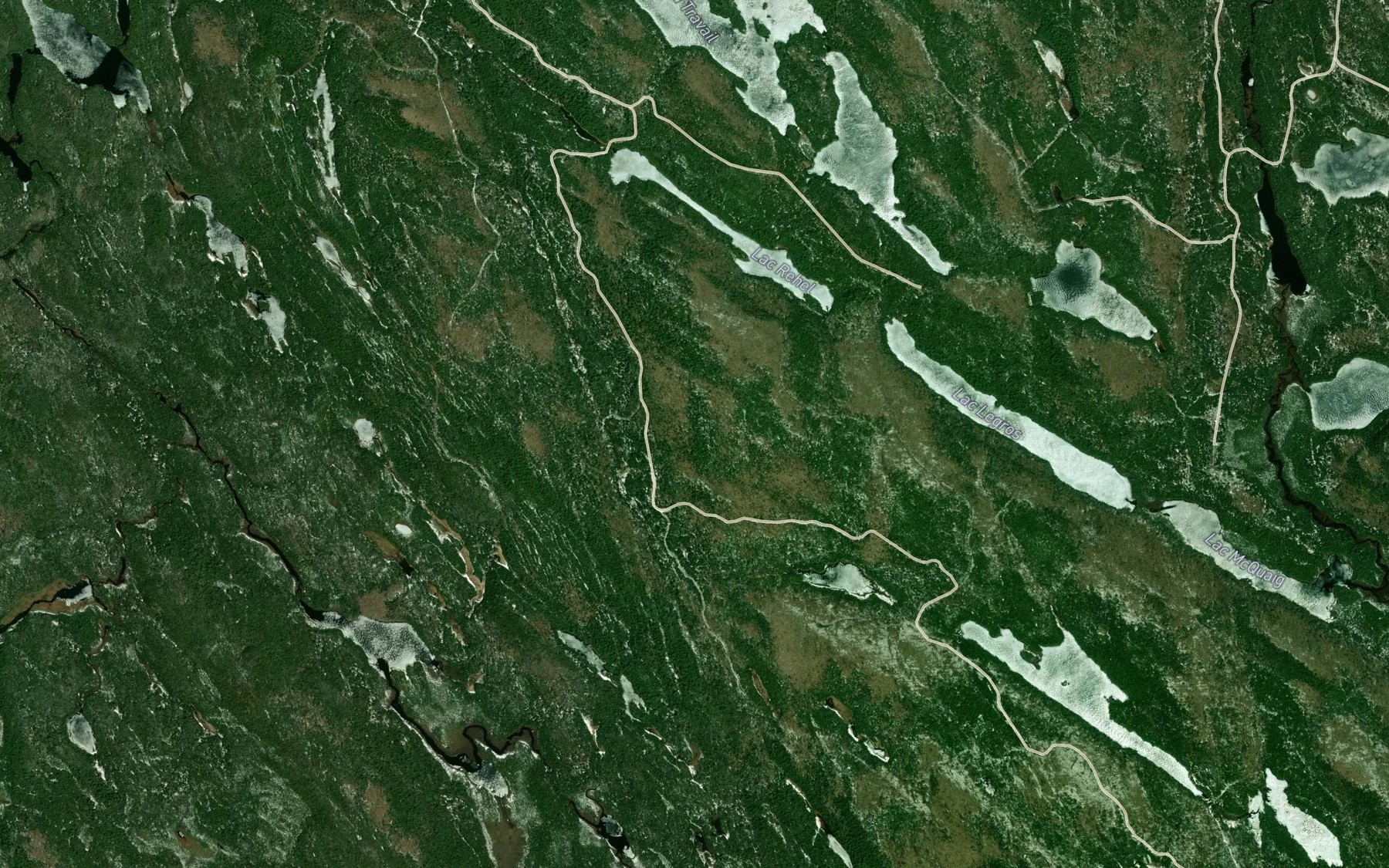 Satellite map of the Etang aux Trappes